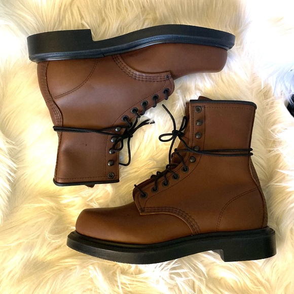Brand new brown leather Red Wing boots size 38 - Picture 2 of 8